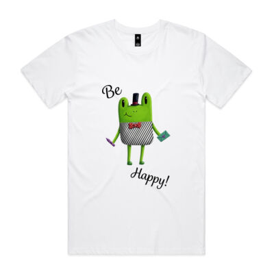 Froggy Says Be Happy Men's Tee Thumbnail
