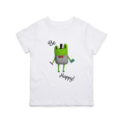 Froggy Says Be Happy Youth Tee (Sizes 2-6) Thumbnail