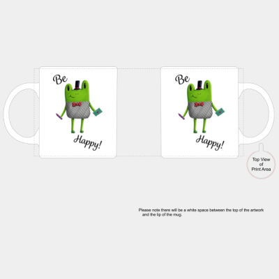 Froggy Says Be Happy Mug Thumbnail